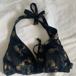 Pineapple halter bikini top